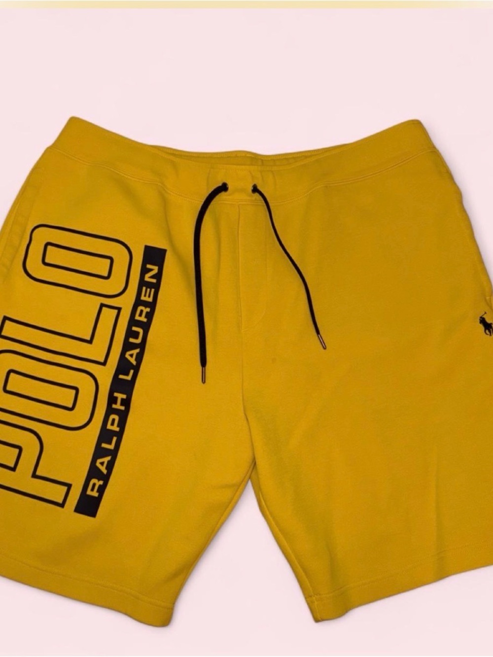 Polo by Ralph Lauren Men’s Yellow Athletic Logo Shorts